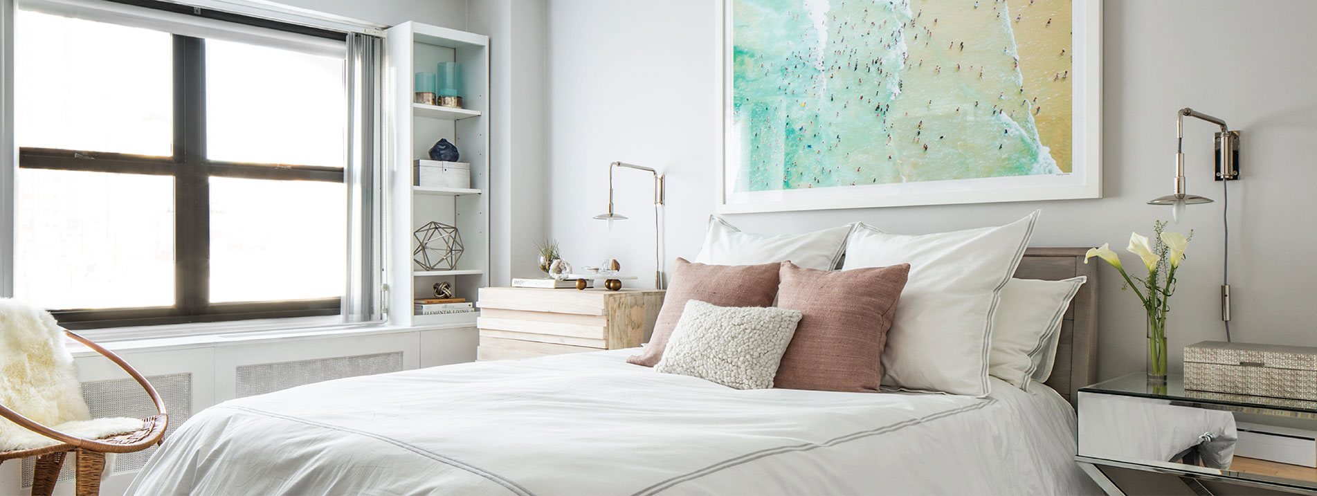 White Bed room Interior
